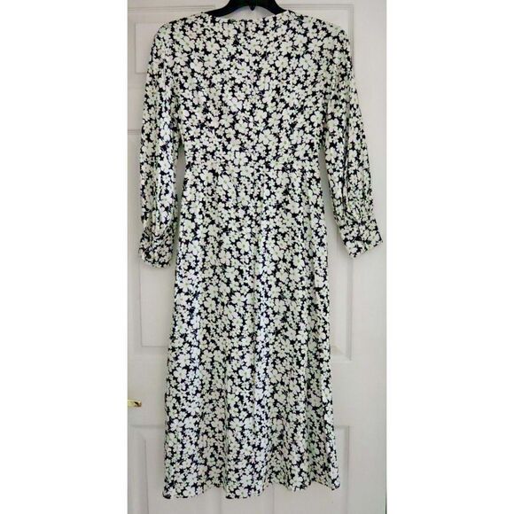 Rebecca Taylor 722953D133 Women's Sz 0 Paige Floral Print Long Sleeve Dress - Picture 5 of 16